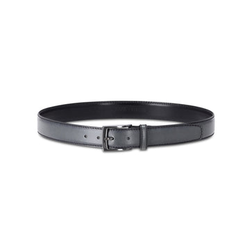 Gürtel aus glänzenden Leder 120 / Schwarz