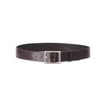Gürtel aus glänzenden Leder 120 / Schwarz