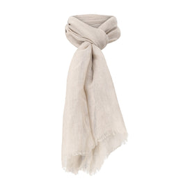 Schal mit Leinen One Size / Blau
