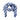 Gestreifter Schal aus Kaschmir One Size / Blau
