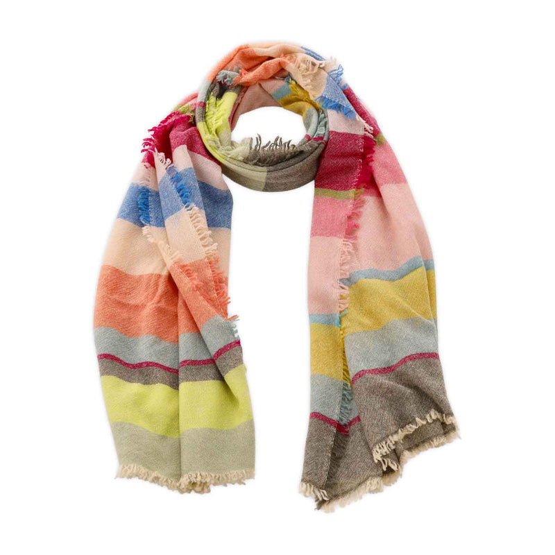 The Holy Goat Gestreifter Schal aus Kaschmir Damen