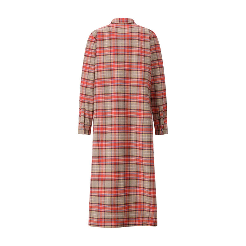 Caliban Kariertes Blusenkleid aus Flanell Damen