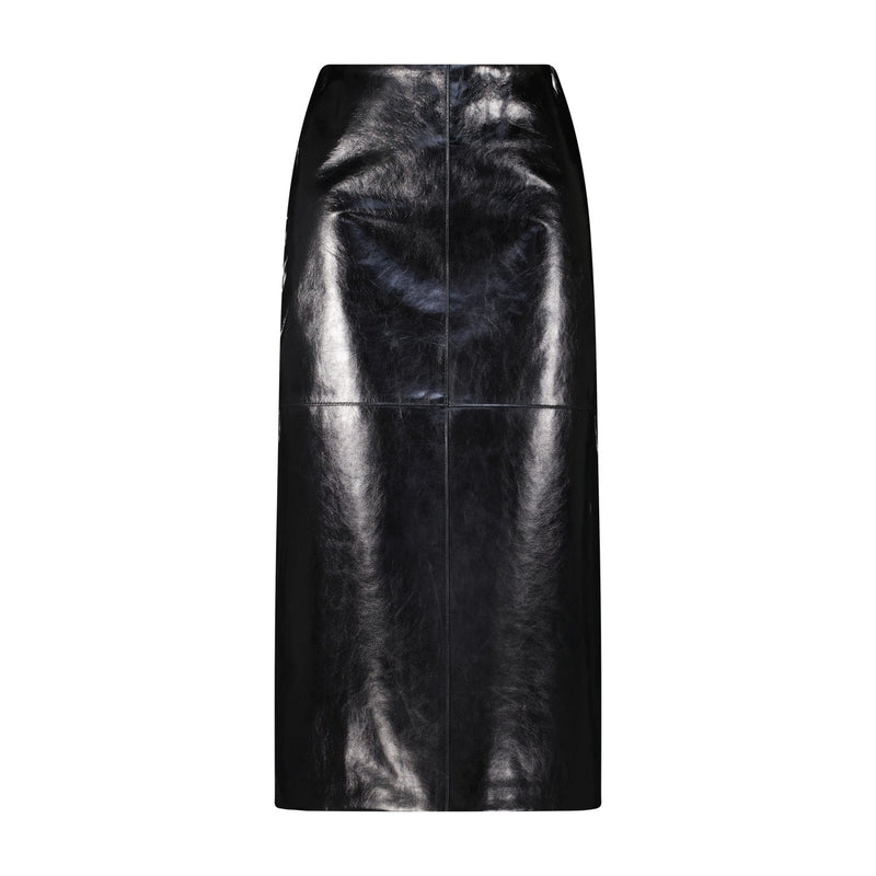 Sportmax Midirock Afa aus Lammleder Damen