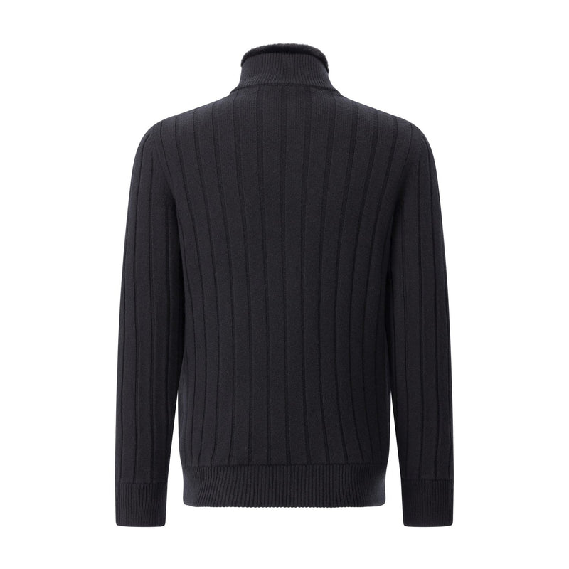 Gran Sasso Kaschmirjacke mit Kunstpelz-Futter Herren