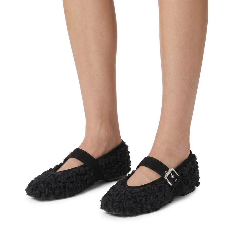 Fabio Rusconi Mary-Jane Ballerinas mit Teddyfell Damen