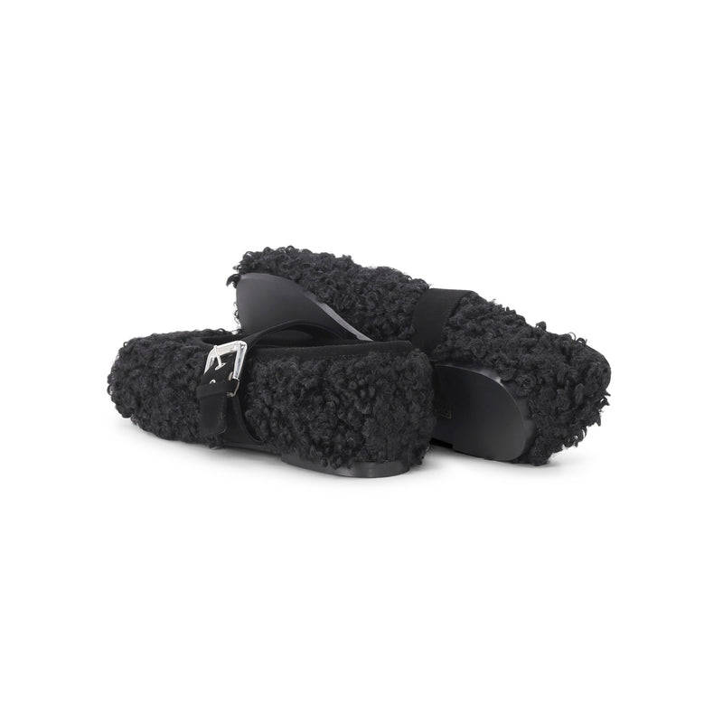 Fabio Rusconi Mary-Jane Ballerinas mit Teddyfell Damen