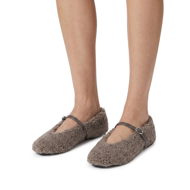 Fabio Rusconi Mary-Jane Ballerinas mit Fell Damen