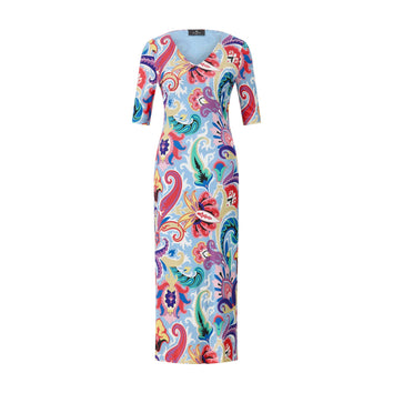 Midikleid mit Paisley-Muster 36 / Multicolor