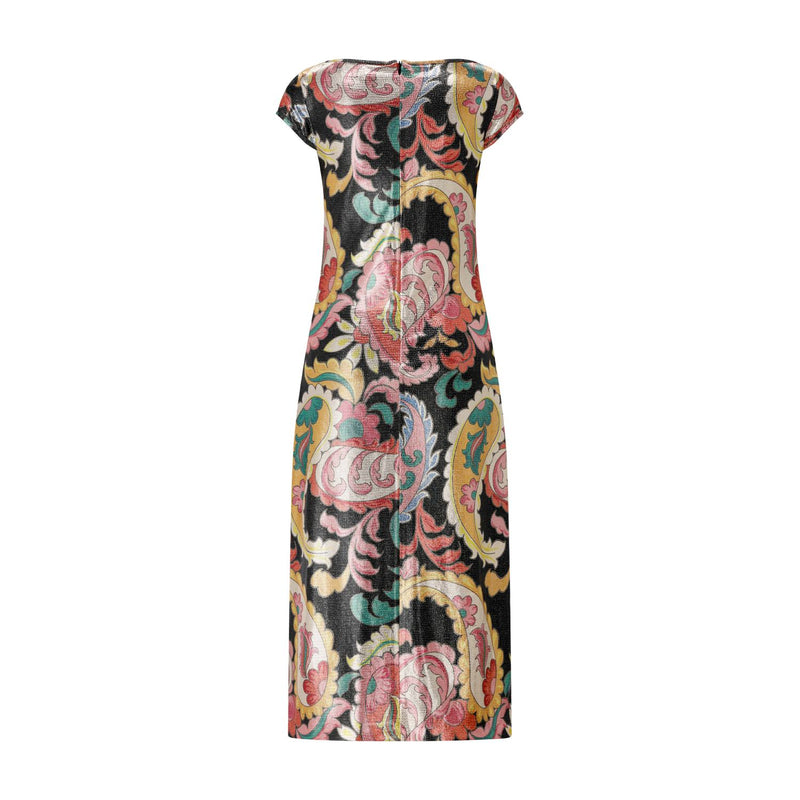 Etro Glänzendes Cocktailkleid mit Paisley-Muster Damen