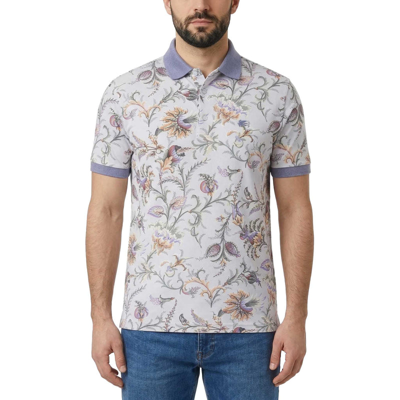 Poloshirt mit floralem Muster