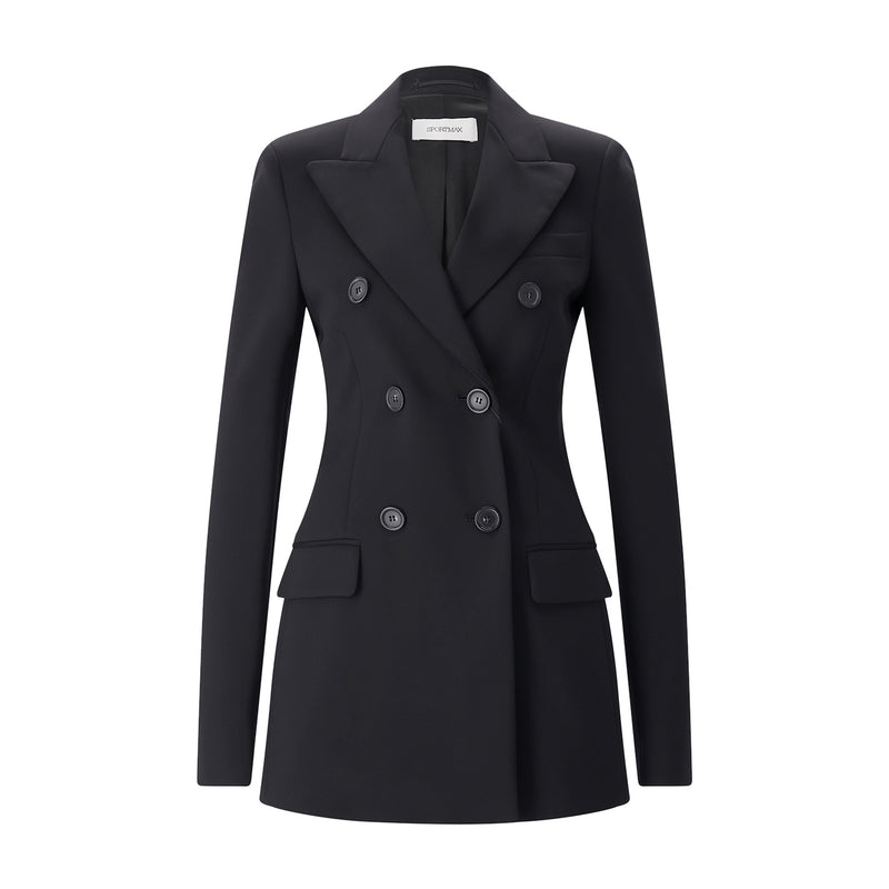 Zweireihiger Blazer Arco XL / Schwarz