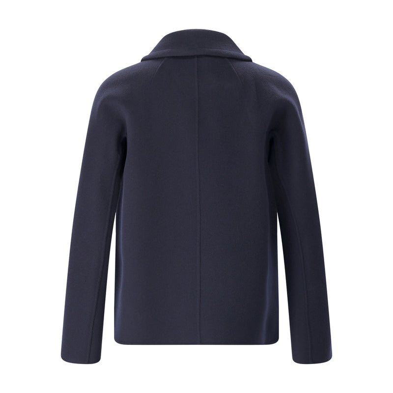 Kurzer Mantel aus Wolle 44 / Dunkelblau