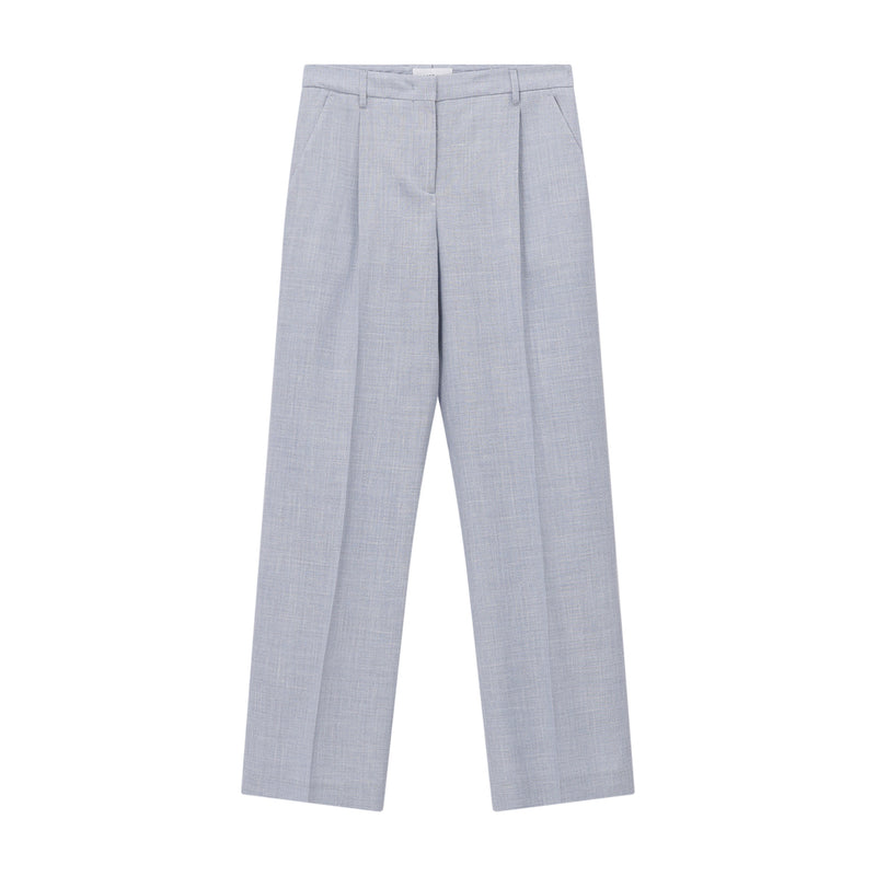 Stoffhose aus Wolle, Seide & Leinen