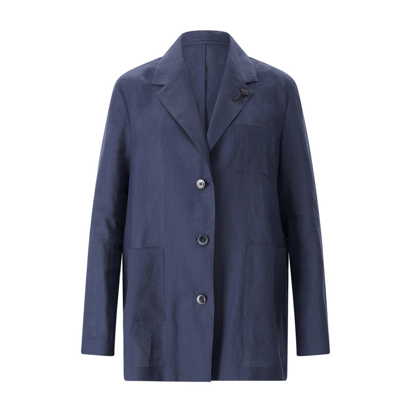 Blazer aus Leinen 42 / Dunkelblau