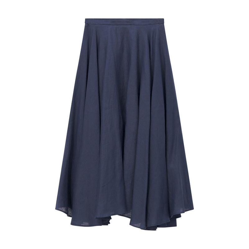 Lardini Midirock aus Leinen Damen