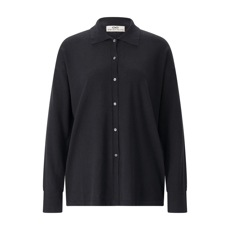 Sminfinity Hemdbluse aus Leinenmix Damen
