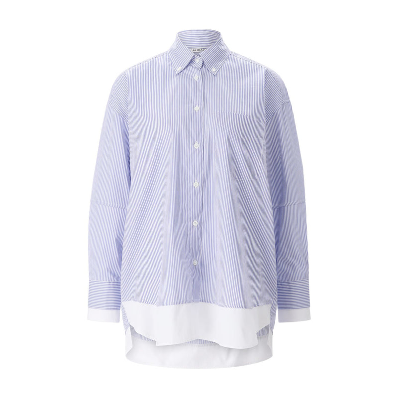 Gestreifte Hemdbluse 40 / Hellblau