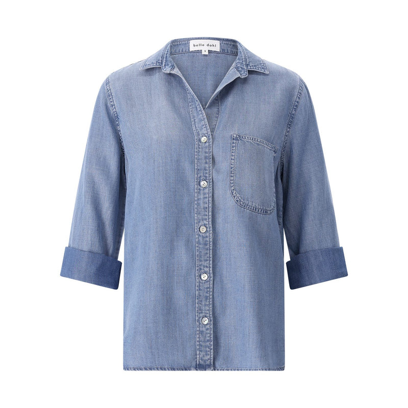 Leichte Hemdbluse L / Blau