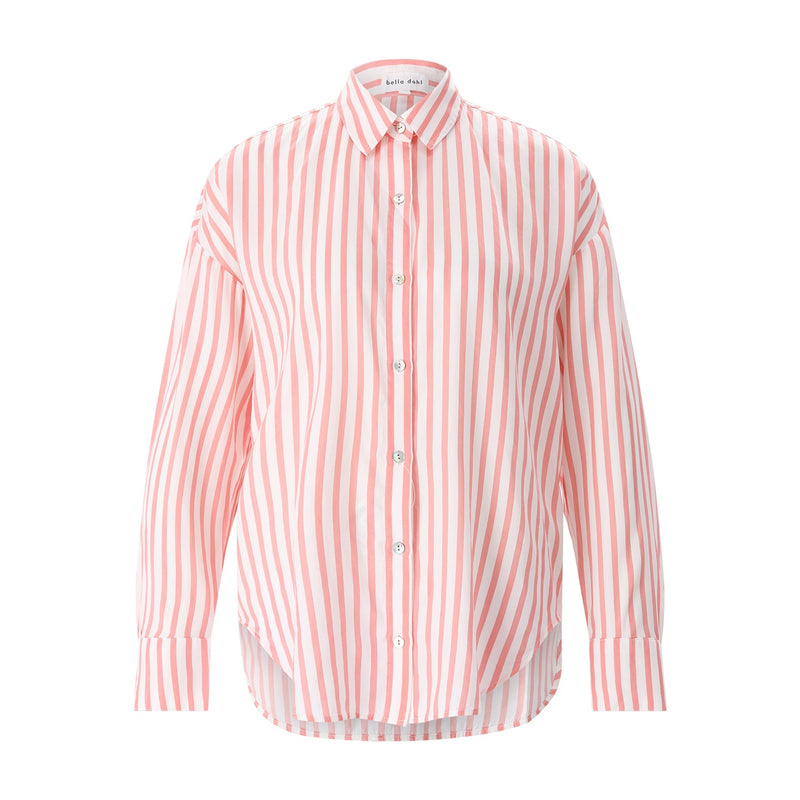 Gestreifte Hemdbluse L / Rosa