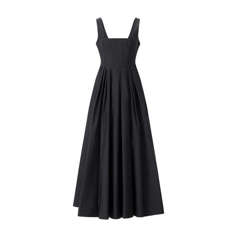 Maxikleid aus Baumwolle 42 / Schwarz