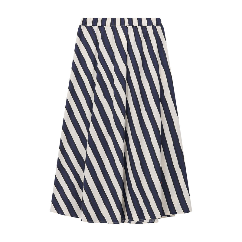 Midirock mit Muster 44 / Dunkelblau