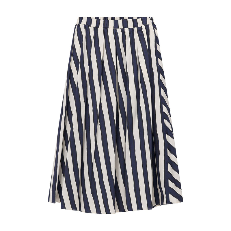 Midirock mit Muster 44 / Dunkelblau