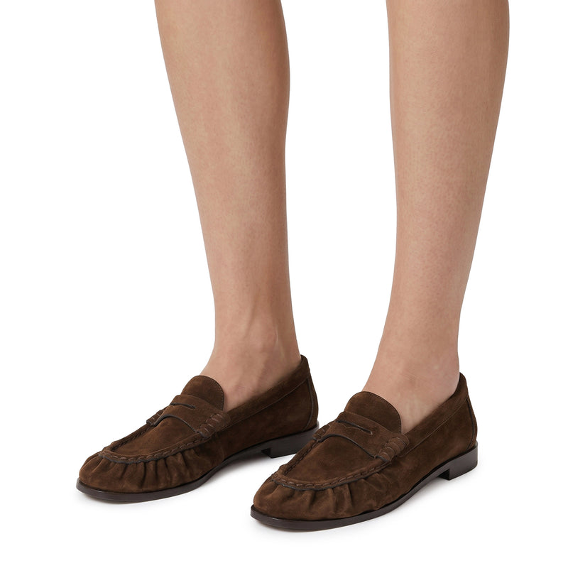 Saint Laurent Loafers aus Veloursleder Damen