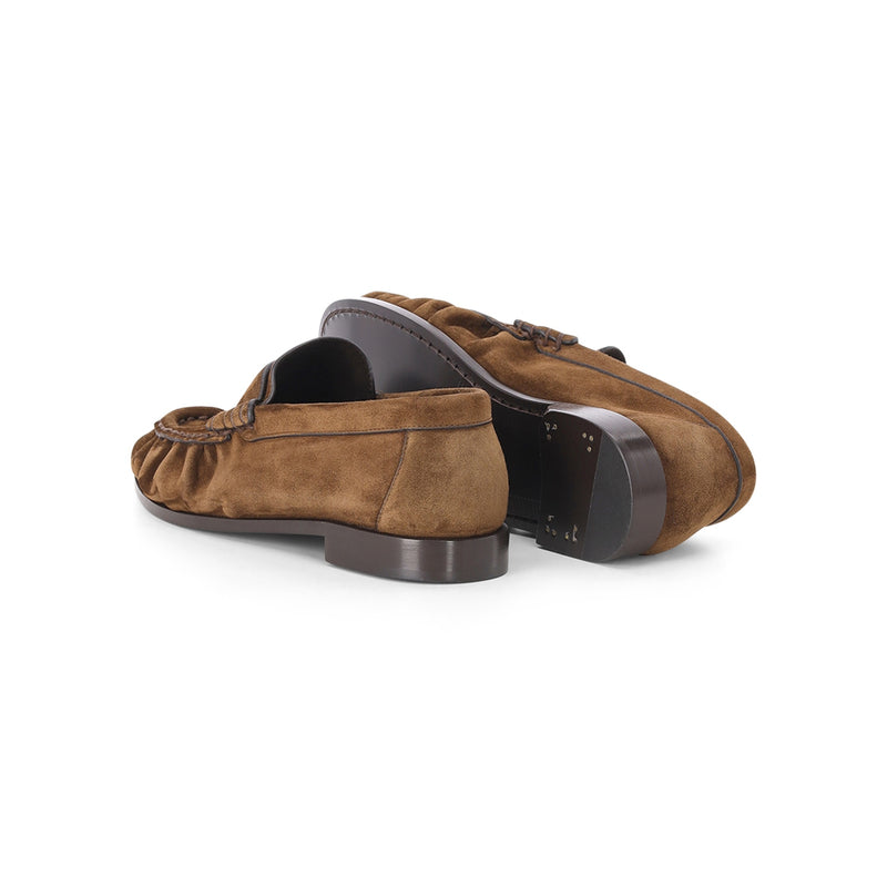 Saint Laurent Loafers aus Veloursleder Damen