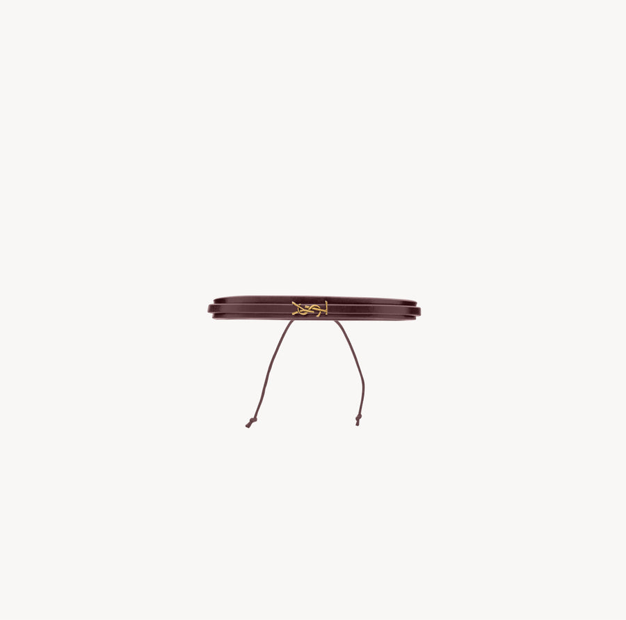 Saint Laurent Cassandre Armband aus Leder Damen