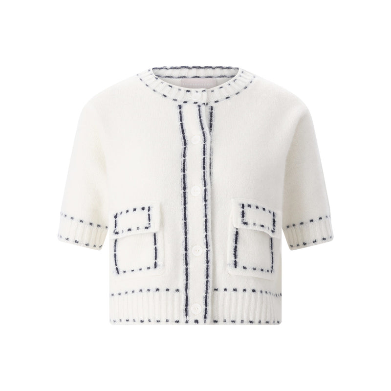 HEMISPHERE Kurzarm-Strickjacke aus Kaschmirmix Damen