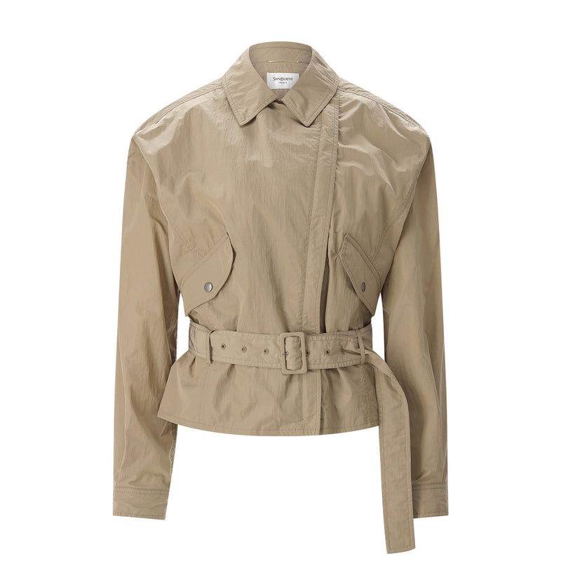 Saint Laurent Leichte Jacke mit Gürtel Damen