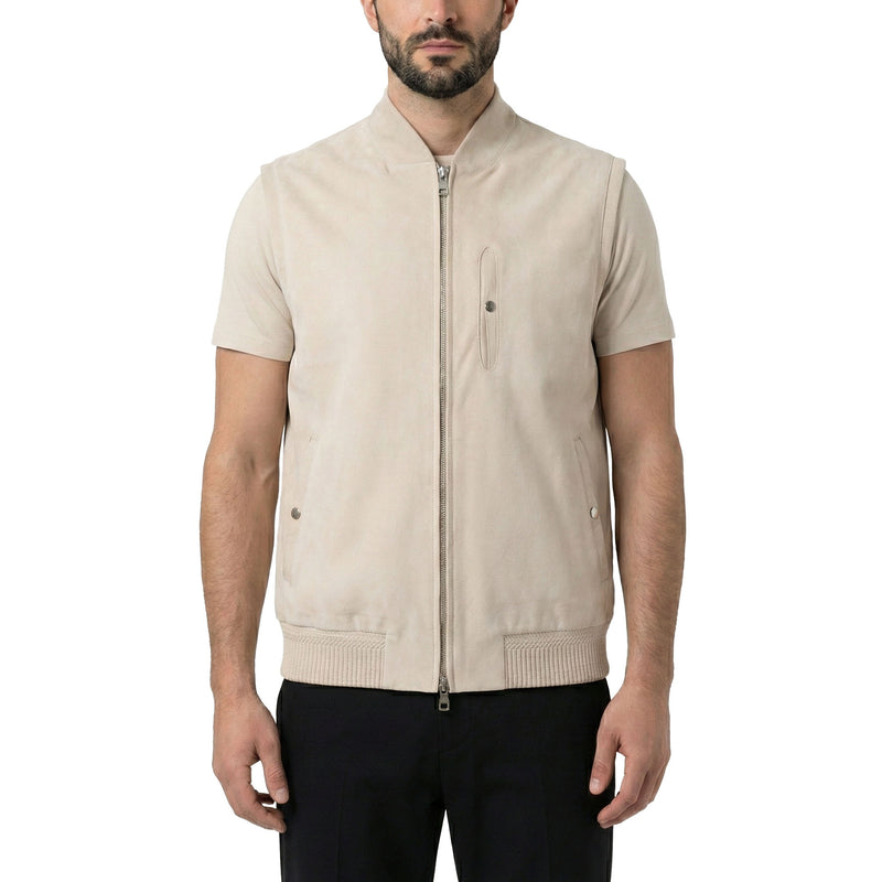 Brett Johnson Weste aus Veloursleder Herren