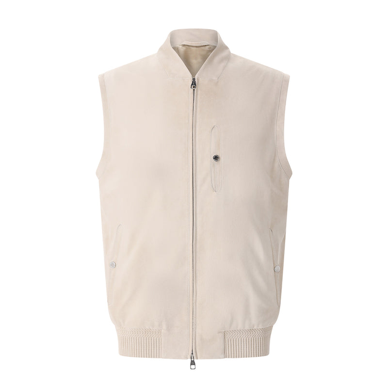 Brett Johnson Weste aus Veloursleder Herren