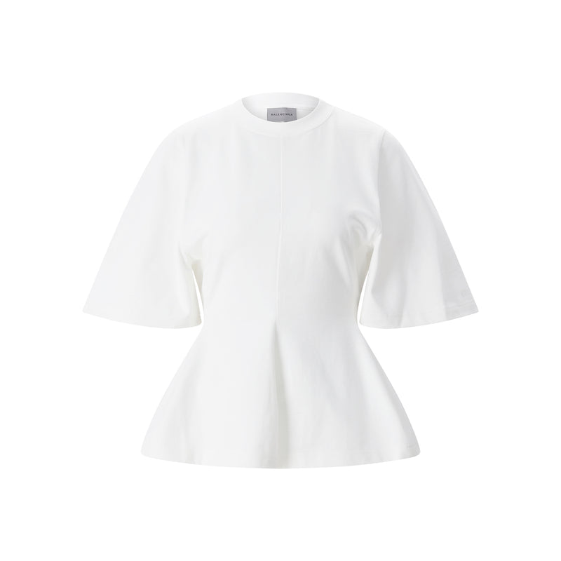 Tailliertes T-Shirt L / Weiß