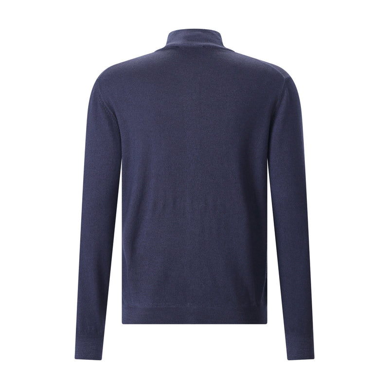 Strickjacke aus Schurwolle 56 / Navy