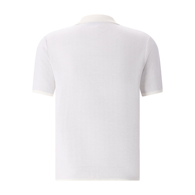 Poloshirt aus Strick XXL / Hellgrau
