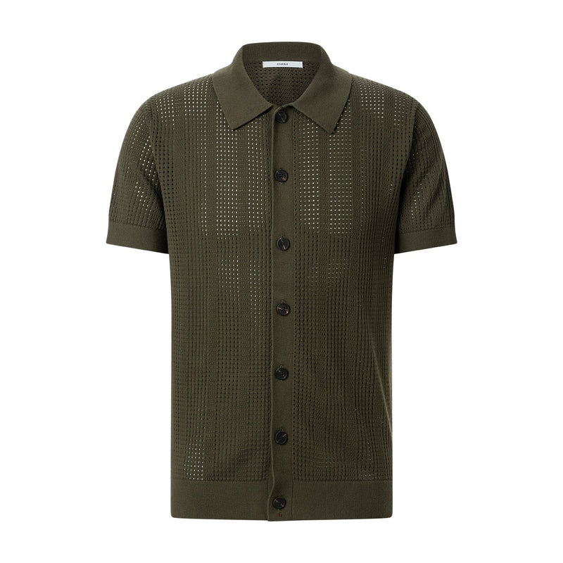 HKS Knitwear Kurzarm-Hemd aus Baumwolle Herren