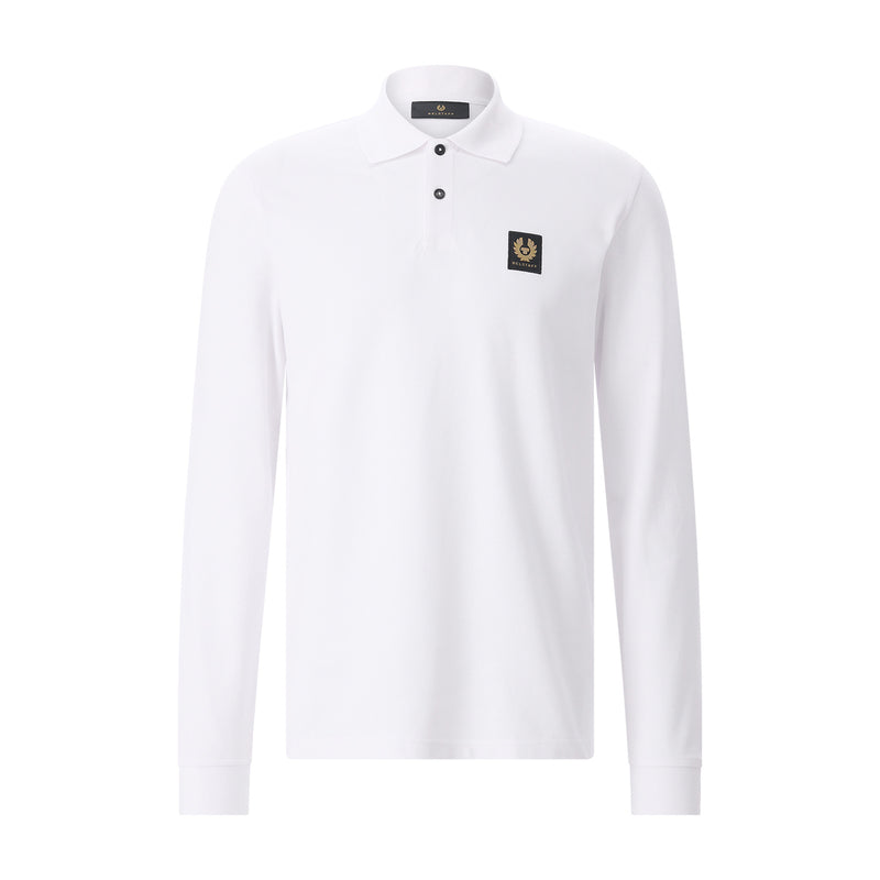 Langärmeliges Poloshirt XXL / Weiß