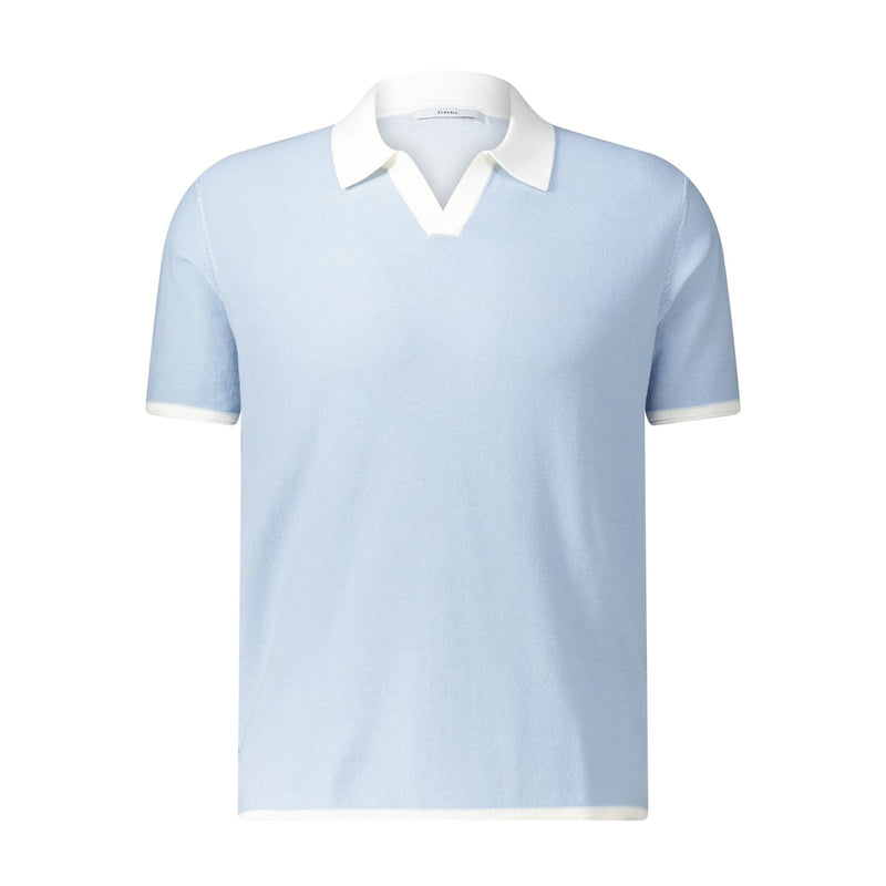 Poloshirt aus Baumwollstrick XXL / Hellblau