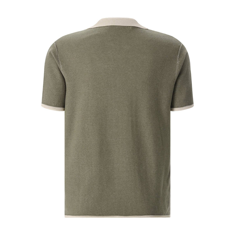 Poloshirt aus Strick XXL / Dunkelgrün