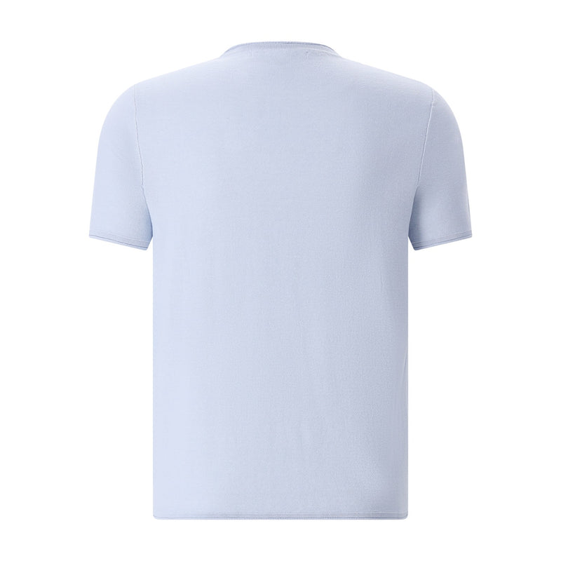 T-Shirt aus Strick XXL / Hellblau