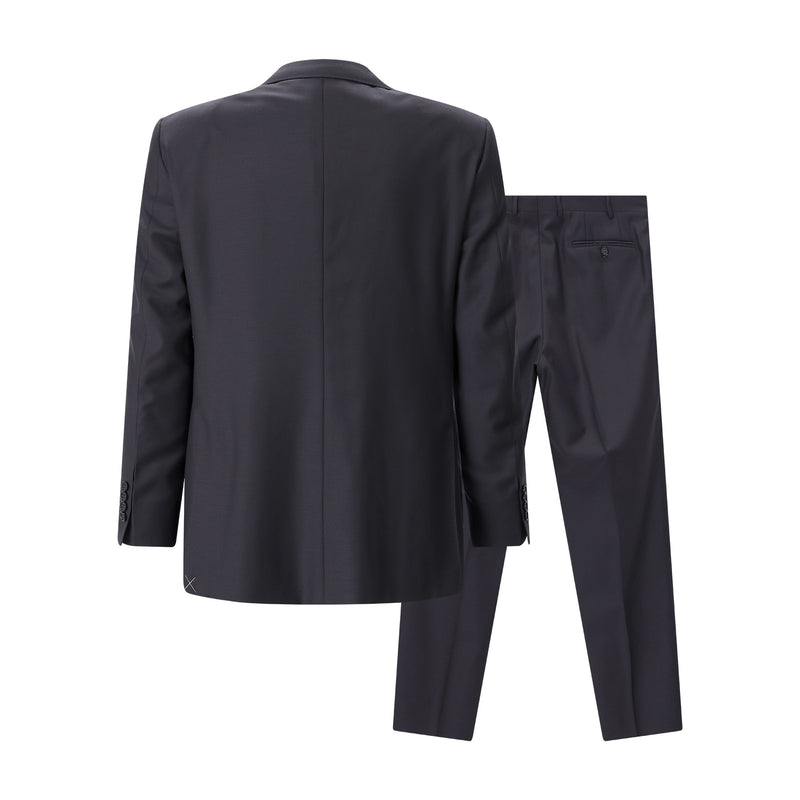 Two-piece regular-fit wool suit, size 54 / dark blue