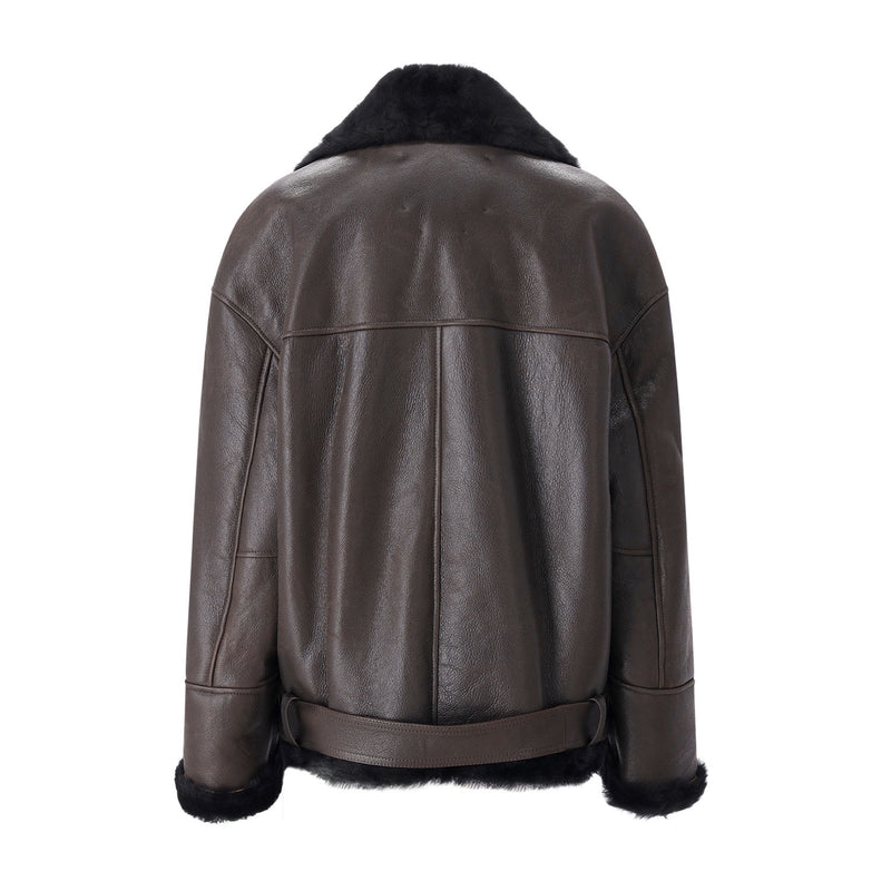 Halfboy Lederjacke mit Fell Damen