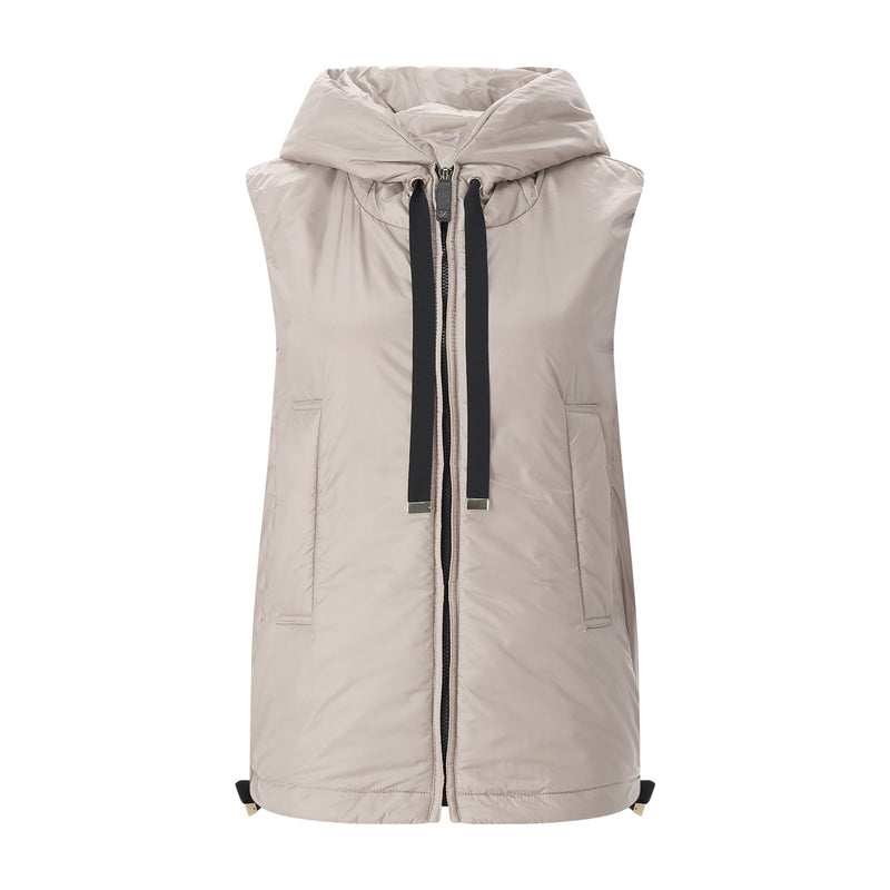 Weste mit Woll-Seiden-Mix 44 / Beige