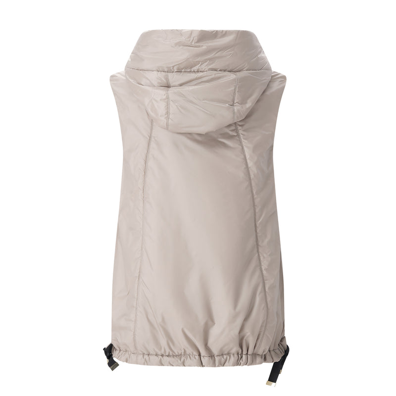 Weste mit Woll-Seiden-Mix 44 / Beige