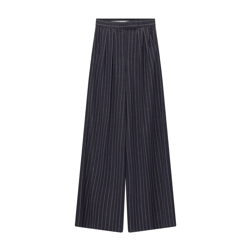 Gestreifte Stoffhose Rio 44 / Navy