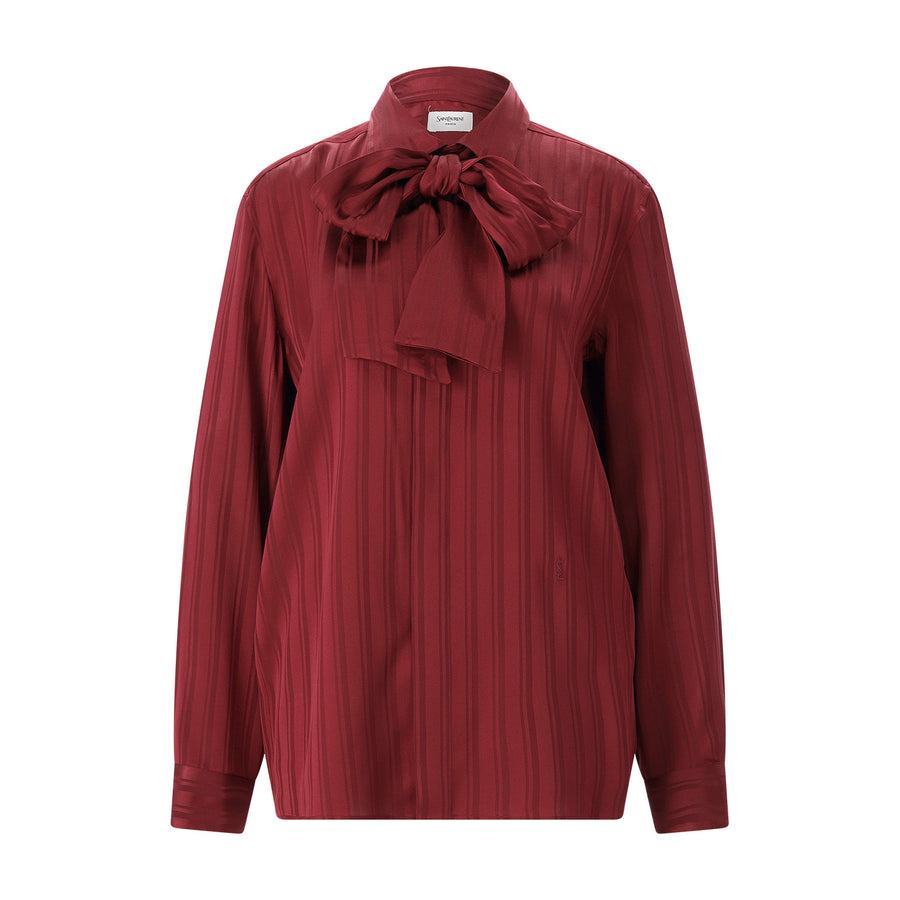 Oversize-Bluse aus Seide 40 / Dunkelrot