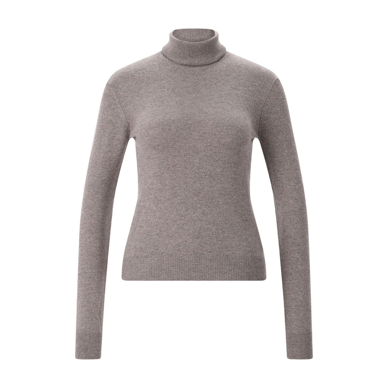 Rollkragenpullover aus Kaschmir L / Braun