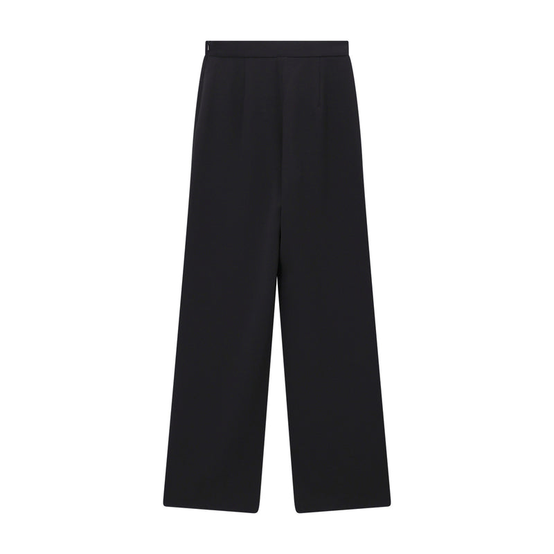 Wide-Leg Hose aus Cady 44 / Schwarz