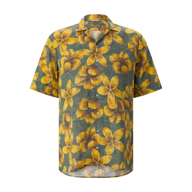 Stenströms Kurzarmhemd mit Blumenmuster Herren
